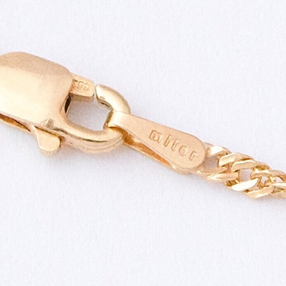 Milor Italy 18K Gold Necklace Chain Twisted Singapore Link Unisex 24” Long - Picture 7 of 7